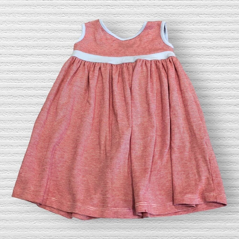 Squiggles by Charlie 18m Striped Button Back Dress Red Blue